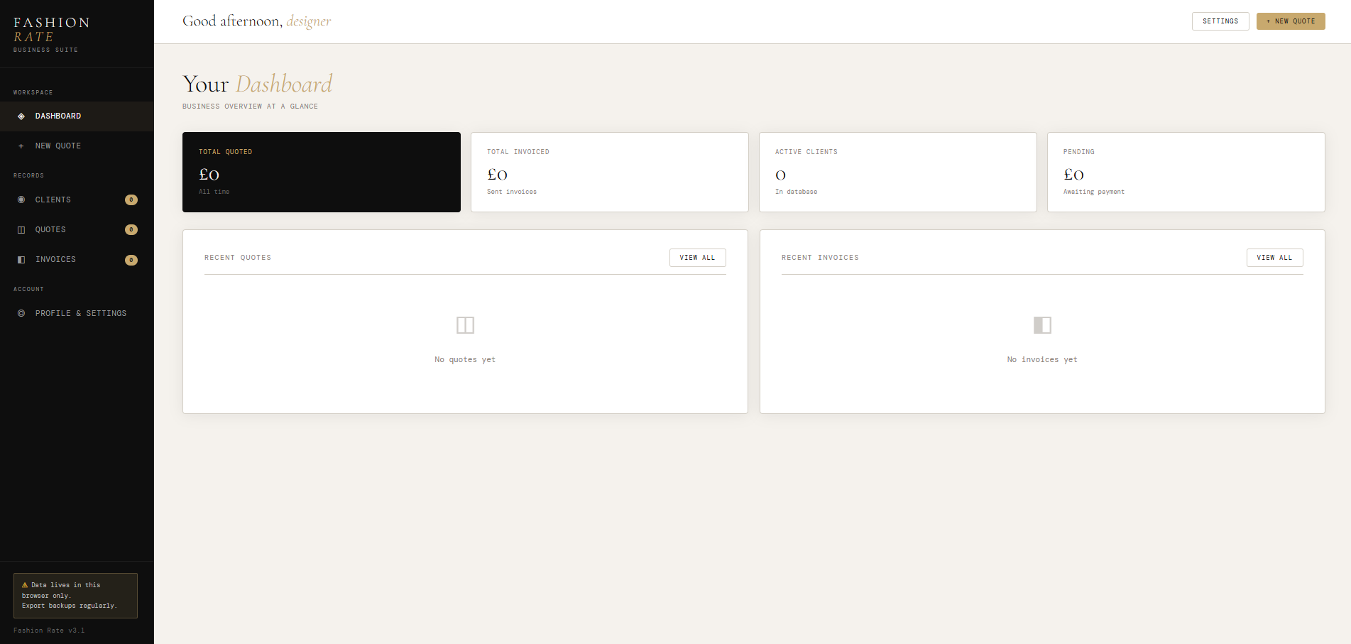 Fashion Rate: The Pricing & Invoicing Suite for Fashion Freelancers